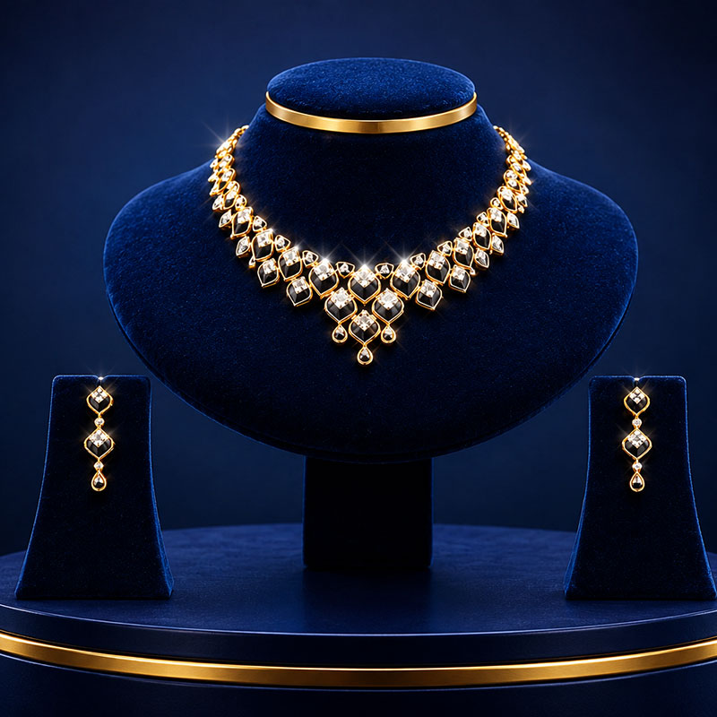 Celestial Shine Diamond Necklace Set